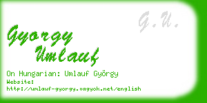 gyorgy umlauf business card